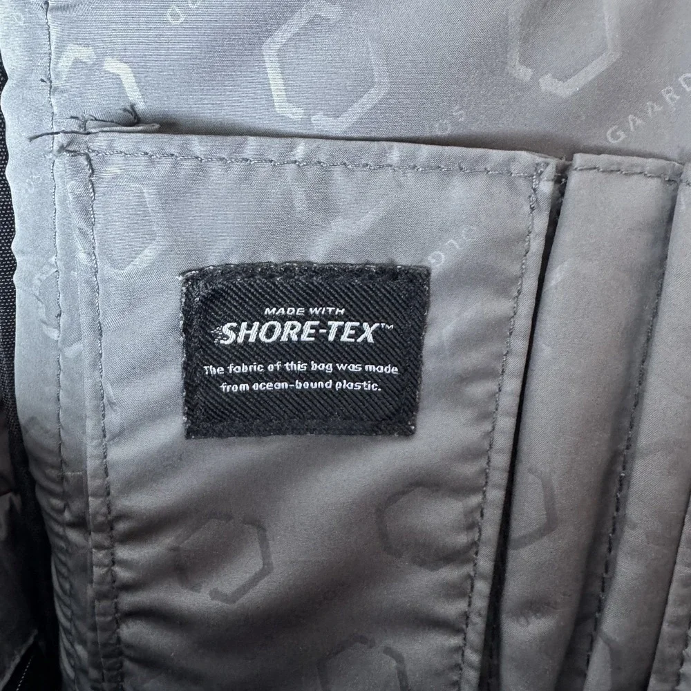 Solgaard Shore-Tex Daypack Backpack Laptop Black Bag Recycled Plastic Pockets